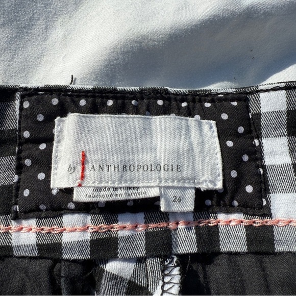 Anthropologie Black & White Gingham Shorts – Size 26 - Picture 7 of 9